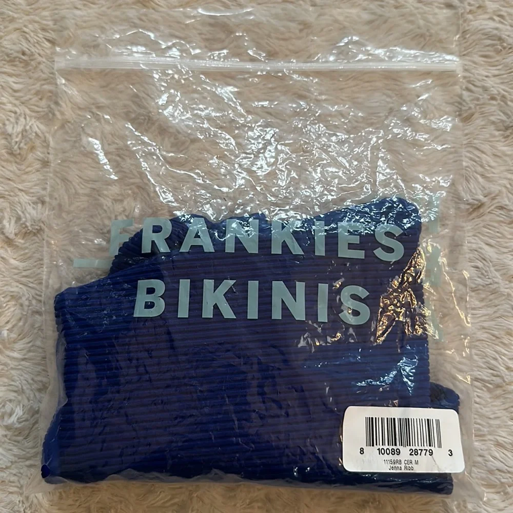 Frankies Bikinis Jenna Ribbed High Waist Bikini Bottom NWT